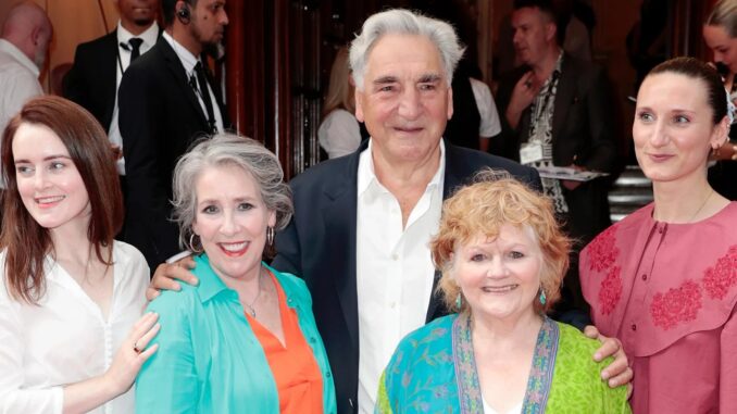 ‘Downton Abbey’ Stars Attend ‘Hello, Dolly!’ Opening Night In London Amid Filming on Third Movie | Bessie Carter, David Morrissey, Downton Abbey, Hannah Waddingham, Jim Broadbent, Jim Carter, Lesley Nicol, Phyllis Logan, Sophie McShera | Just Jared: Celebrity News and Gossip