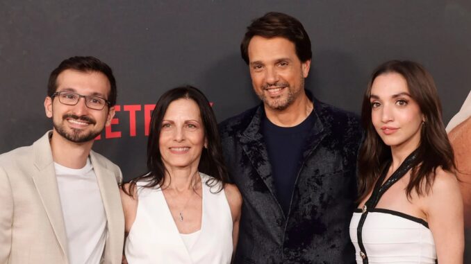 Ralph Macchio Makes Rare Red Carpet Appearance With Wife & Kids at ‘Cobra Kai’ Season 6 Premiere | Cobra Kai, Courtney Henggeler, Dallas Dupree Young, Daniel Macchio, Gianni DeCenzo, Griffin Santopietro, Jacob Bertrand, Julia Macchio, Martin Kove, Mary Mouser, Oona O’Brien, Peyton List, Phyllis Fierro, Ralph Macchio, Tanner Buchanan, Vanessa Rubio, William Zabka, Xolo Mariduena, Yuji Okumoto | Just Jared: Celebrity News and Gossip