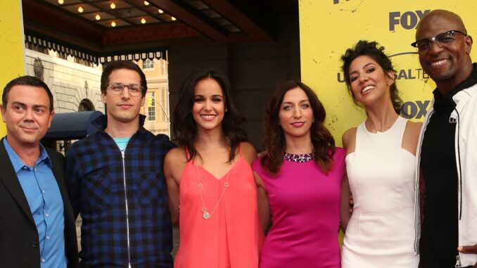 Wealthiest ‘Brooklyn Nine-Nine’ Cast Members Revealed, Ranked From Lowest to Highest (The Richest Are Tied at $25 Million!) | Andre Braugher, Andy Samberg, brooklyn nine nine, Chelsea Peretti, Dirk Blocker, EG, evergreen, Joe Lo Truglio, Melissa Fumero, Net Worth, Slideshow, Stephanie Beatriz, Terry Crews | Just Jared: Celebrity News and Gossip